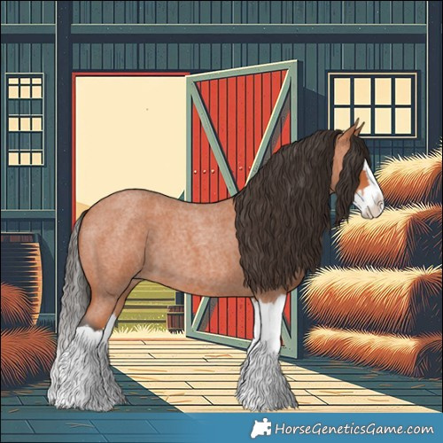 Horse Color:Bay Roan Splash 