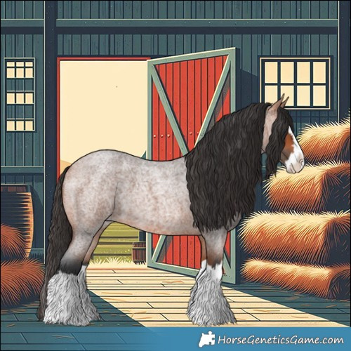 Horse Color:Bay Roan Splash 