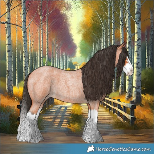 Horse Color:Bay Roan Splash 