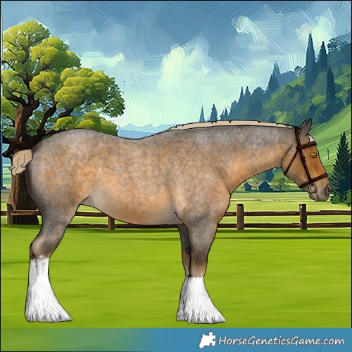 Horse Color:Chocolate Palomino Roan Mushroom Tobiano 