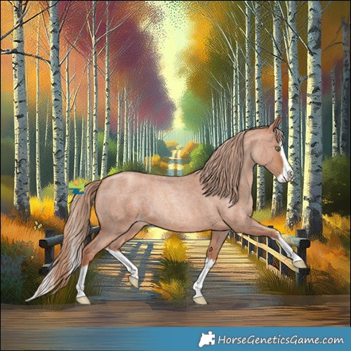 Horse Color:Gold Champagne Roan Splash Rabicano