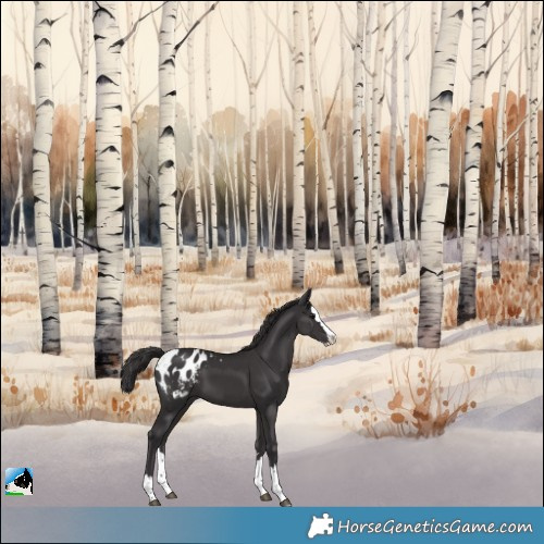 Horse Color:Smoky Black Splash Appaloosa 