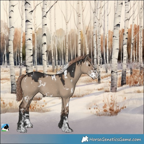 Horse Color:White Spotted Liver Red Dun Sabino Rabicano 