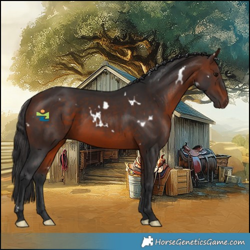 Horse Color:White Spotted Bay 