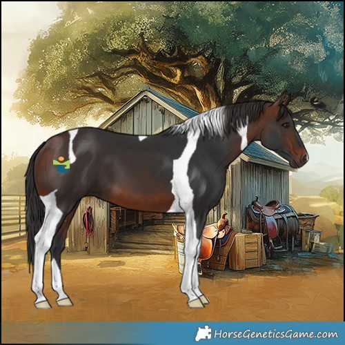 Horse Color:Bay Tobiano 