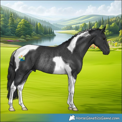 Horse Color:Black Tobiano Rabicano 