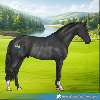 Horse Color:Black Rabicano 