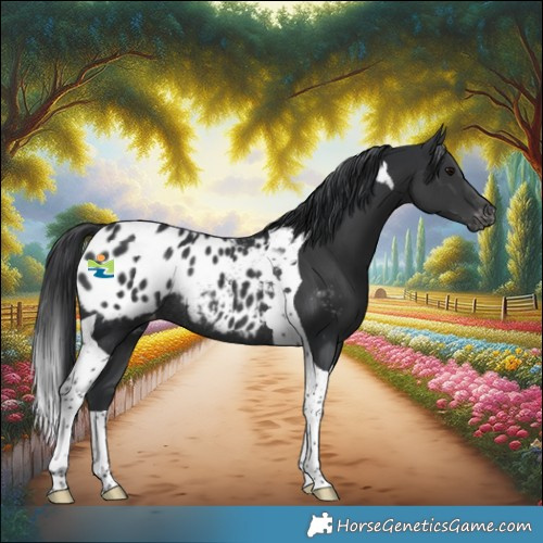 Horse Color:Black Tobiano Appaloosa Rabicano 