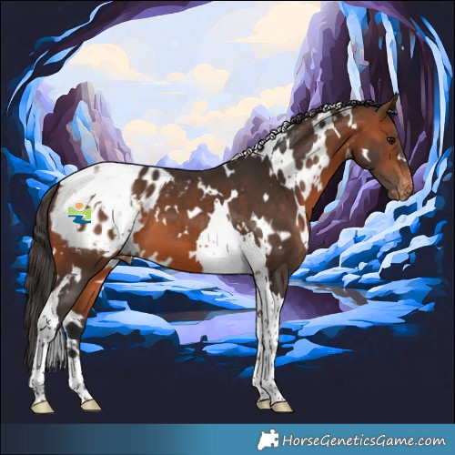 Horse Color:White Spotted Bay Tobiano Appaloosa