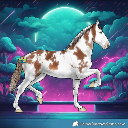 Horse Color:White Spotted Chestnut Splash 