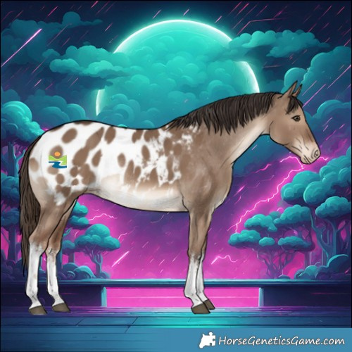 Horse Color:White Spotted Liver Red Dun Blanket Rabicano 