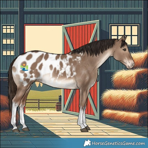 Horse Color:White Spotted Liver Red Dun Blanket Rabicano 