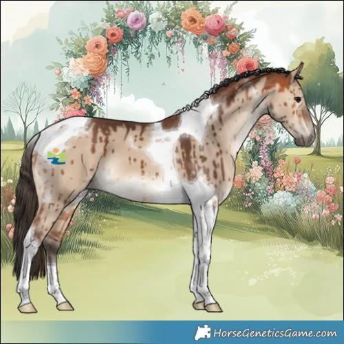 Horse Color:Bay Dun Tobiano Brindle