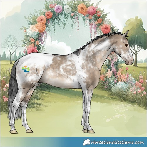 Horse Color:Brown Dun Tobiano Appaloosa