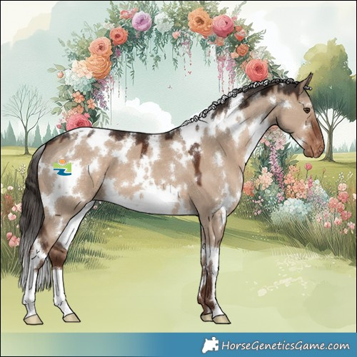 Horse Color:White Spotted Liver Red Dun Appaloosa 