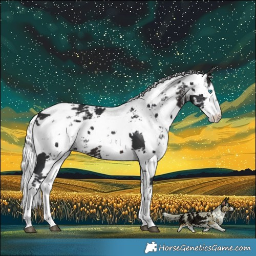 Horse Color:White Spotted Brown Harlequin Merle 