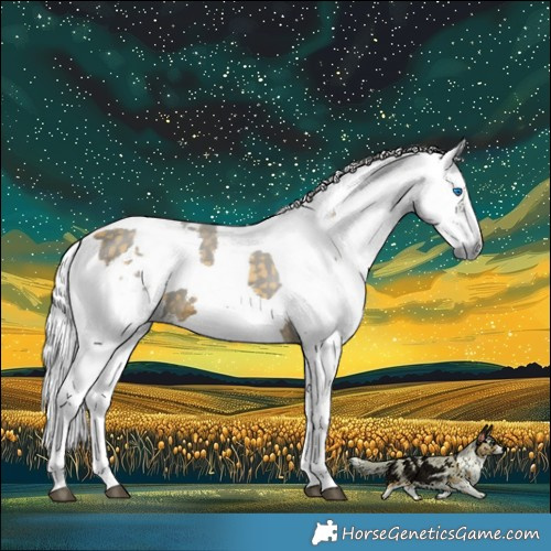 Horse Color:Silver Buckskin Harlequin Merle