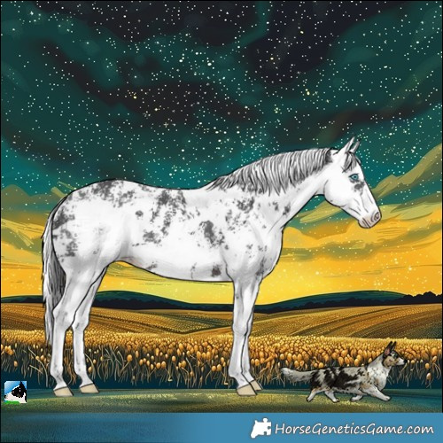 Horse Color:Brown Harlequin Merle Sabino Rabicano 