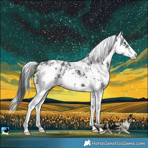 Horse Color:Brown Harlequin Merle Sabino Rabicano 