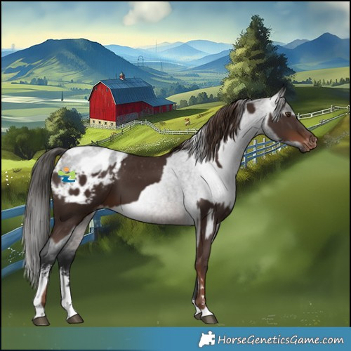 Horse Color:Liver Chestnut Blanket  and Gray Bay Roan Sabino Blanket 