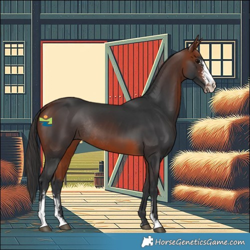 Horse Color:Bay Sabino Rabicano 
