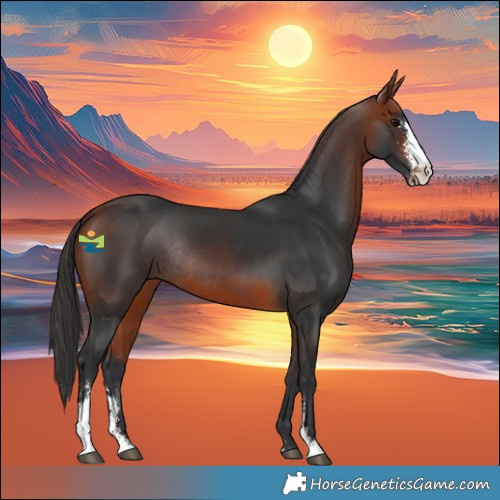 Horse Color:Bay Sabino Rabicano 