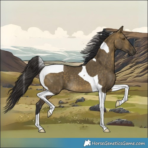 Horse Color:Buckskin Dun Tobiano 