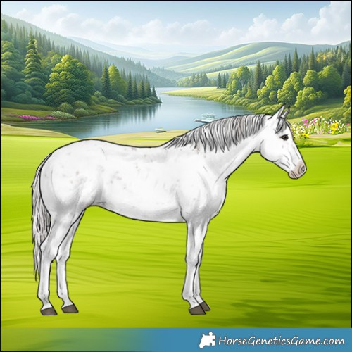 Horse Color:White Spotted Silver Bay Sabino Rabicano 