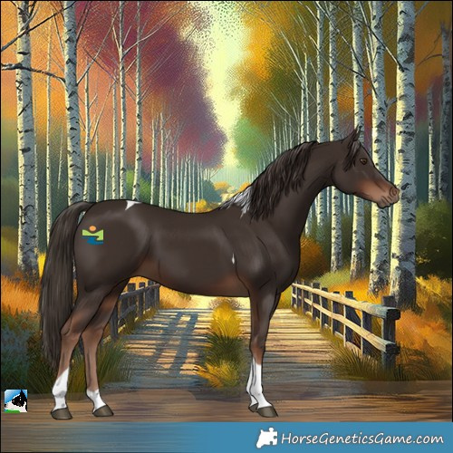 Horse Color:Liver Chestnut Tobiano 