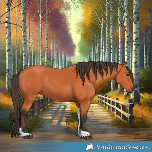 Horse Color:Bay Tobiano 