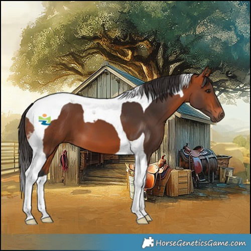 Horse Color:Bay Tobiano