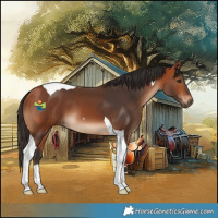 Horse Color:Bay Tobiano 