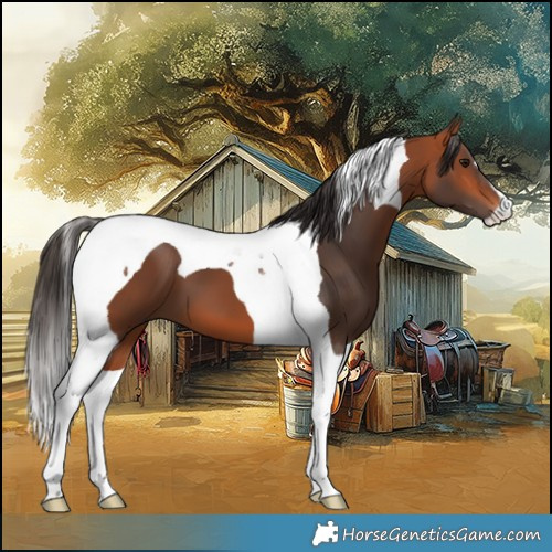Horse Color:Bay Tobiano 