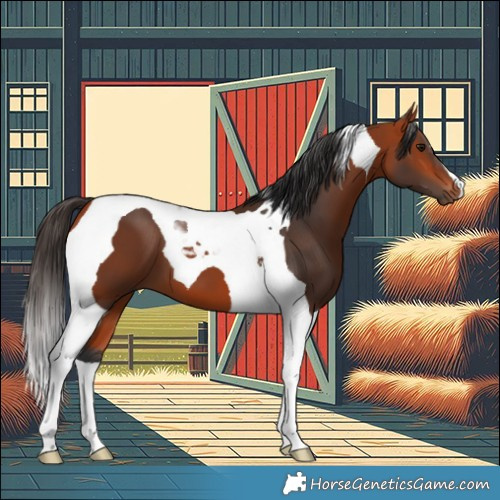 Horse Color:Bay Tobiano 
