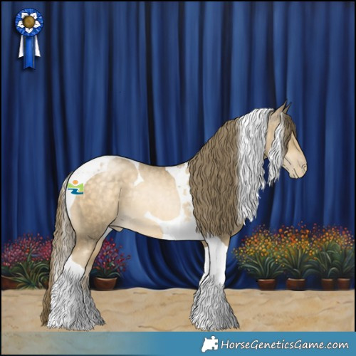 Horse Color:Buckskin Snowdrop Tobiano Rabicano 