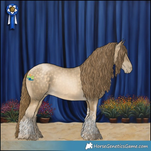 Horse Color:Buckskin Snowdrop Tobiano Rabicano 