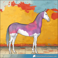 Horse Color:Watercolor Bay Dun Splash