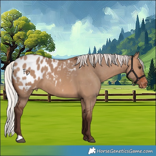 Horse Color:Silver Brown Dun Appaloosa 