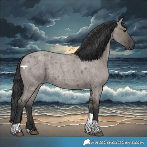 Horse Color:Grullo Roan Tobiano 