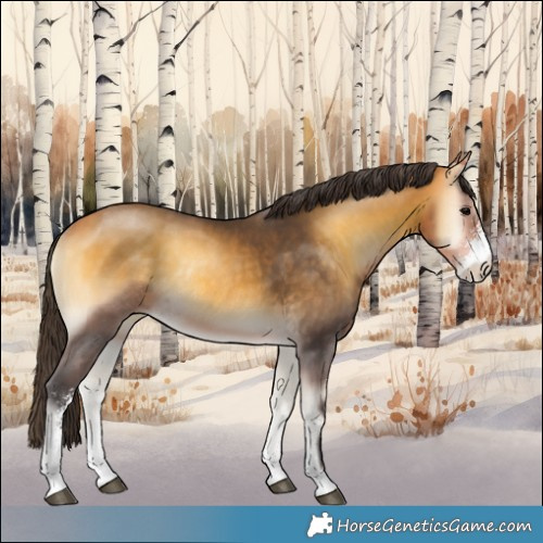 Horse Color:Buckskin Onyx Sabino Rabicano