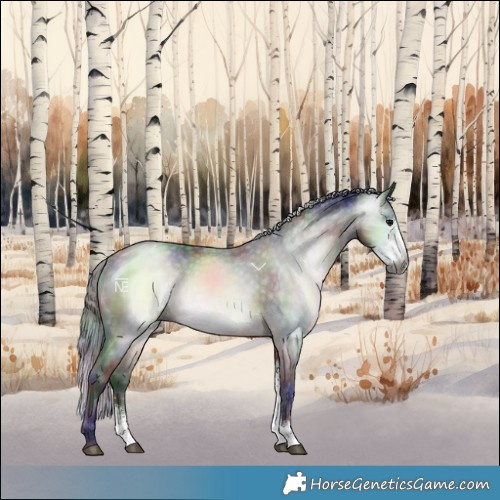 Horse Color:Gray Nacre Bay Sabino Rabicano 