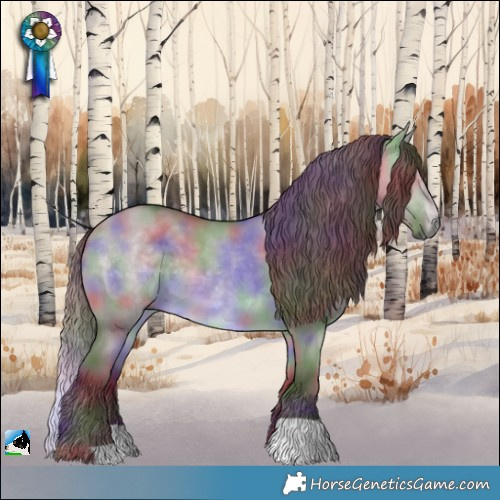 Horse Color:Nacre Chocolate Brown Chinchilla Dun