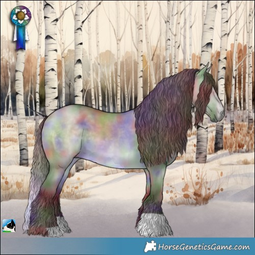 Horse Color:Nacre Chocolate Brown Chinchilla Dun 