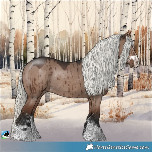 Horse Color:Liver Red Dun Mushroom Sabino Rabicano Brindle 