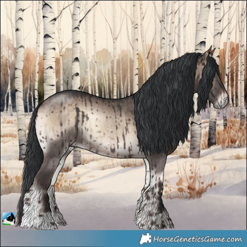 Horse Color:Brown Onyx Mushroom Rabicano Brindle 