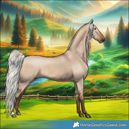 Horse Color:Silver Brown Dun Rabicano