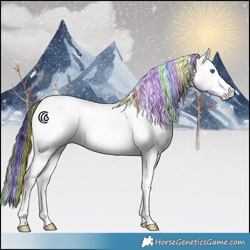 Horse Color:Painted White Spotted Bay Ice Splash Tobiano 