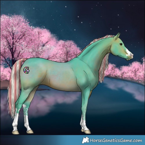 Horse Color:Painted Watercolor Silver Brown 