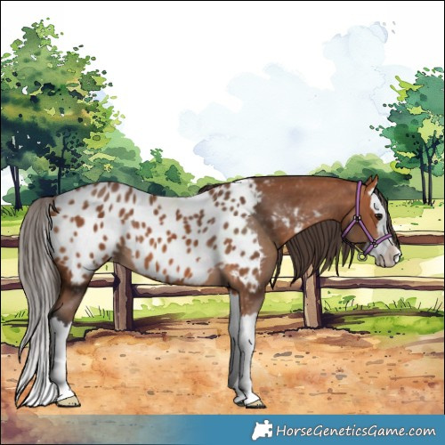 Horse Color:Bay Splash Appaloosa 