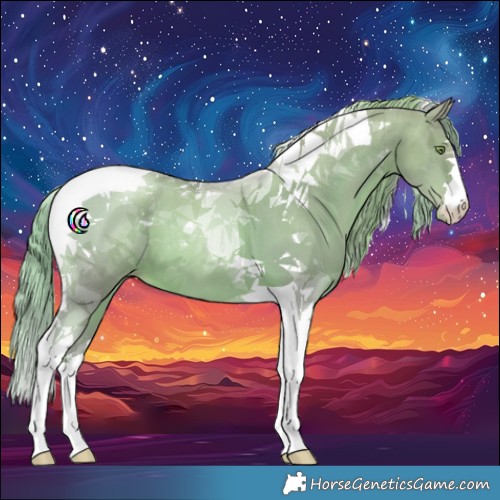 Horse Color:Watercolor Chestnut Pearl Tobiano